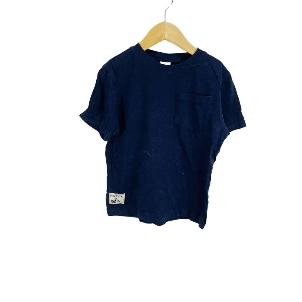 Gymboree‎ Boys Navy Blue Short Sleeved T-shirt Casual Crew Neck Sz 6